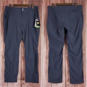 NWT Exofficio Womens Size 14 Bugsaway Vianna Pants Gray Roll Up Leg Stretch
